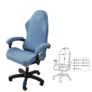 Housse de Chaise Gaming en Jacquard - Astra Bleu clair sur fond gris