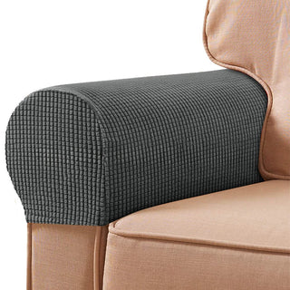 Protège Accoudoirs pour Fauteuil en Jacquard - Eclat Gris Noir sur fond gris