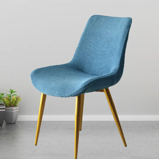 Housse de chaise de salle à manger en Jacquard - Fantasia Bleu sur fond gris