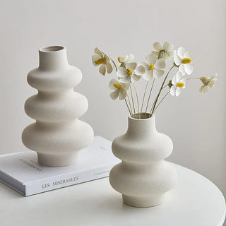 Vase haut en céramique style nordique - Giulia sur fond gris