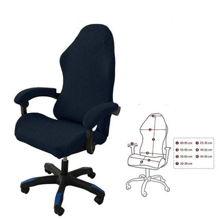 Housse de Chaise Gaming en Jacquard - Astra Bleu marine sur fond gris