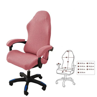 Housse de Chaise Gaming en Jacquard - Astra Rose sur fond gris