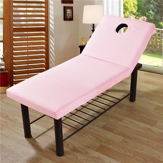 Nina - Housse de table de massage Rose sur fond gris