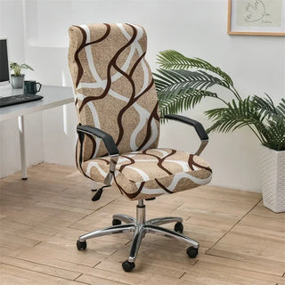 Sereno - Housse de chaise de bureau Design Beige sur fond gris