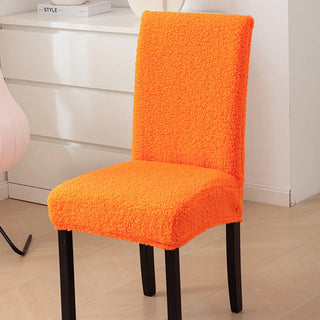 Housse de chaise classique Moumoute - Myrelis Orange sur fond gris