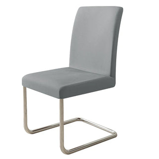 Zola - Housse de chaise classique Imperméable Lisse Gris clair sur fond gris