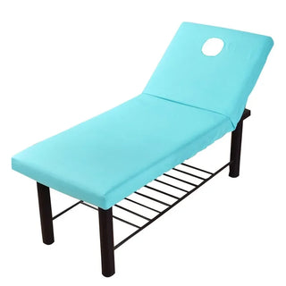 Nina - Housse de table de massage Bleu ciel sur fond gris