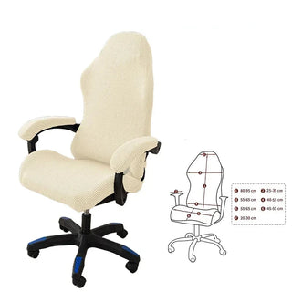 Housse de Chaise Gaming en Jacquard - Astra Beige sur fond gris