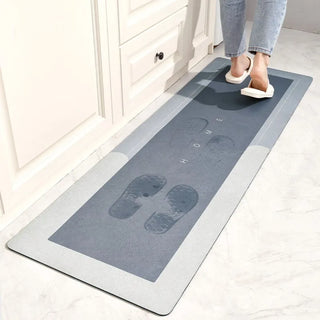 Tapis de sol antidérapant - Shana sur fond gris