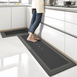 Tapis de sol antidérapant - Shana sur fond gris