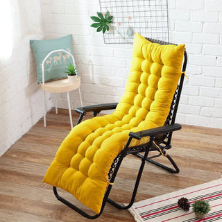 Ambiance - Housse de chaise longue Jaune sur fond gris