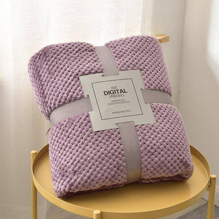 Regalia - Plaid en Flanelle Violet sur fond gris