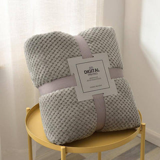 Regalia - Plaid en Flanelle Gris sur fond gris