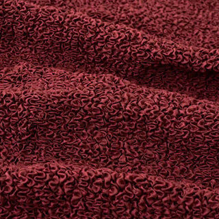 Mediterraneo - Housse de canapé d'angle à droite Rouge en Microfibre Rouge Microfibre Angle à droite - 180-370 cm sur fond gris