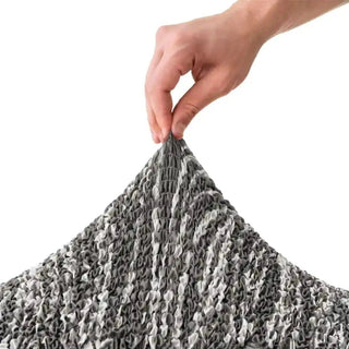 Universo - Housse de canapé d'angle à gauche Gris clair en Microfibre design Gris clair Microfibre design Angle à gauche - 180-370 cm sur fond gris