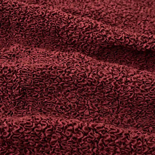 Mediterraneo - Housse de canapé d'angle à gauche Rouge en Microfibre Rouge Microfibre Angle à gauche - 180-370 cm sur fond gris