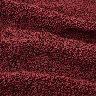 Mediterraneo - Housse de canapé d'angle Rouge en Microfibre Rouge Angle à droite - 180-370 cm sur fond gris