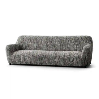 Universo - Housse de canapé Gris clair en Microfibre design Gris clair 4 Places - 235-310 cm sur fond gris