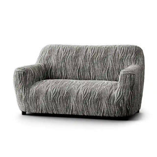 Universo - Housse de canapé Gris clair en Microfibre design Gris clair 2 Places - 120-170 cm sur fond gris