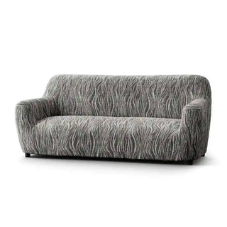 Universo - Housse de canapé Gris clair en Microfibre design Gris clair 3 Places - 175-230 cm sur fond gris