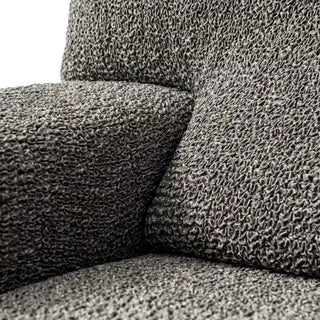 Mediterraneo - Housse de canapé Gris en Microfibre Gris 2 Places - 120-170 cm sur fond gris