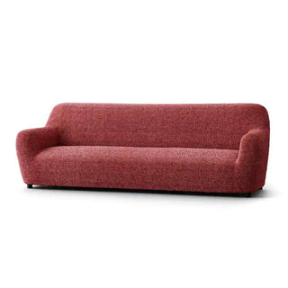 Mediterraneo - Housse de canapé Rouge en Microfibre Rouge 4 Places - 235-310 cm sur fond gris