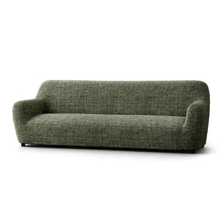 Vittoria - Housse de canapé Vert en Microfibre imprimé Vert 4 Places - 235-310 cm sur fond gris