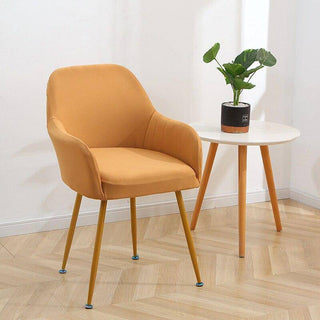 Opaline - Housse de chaise avec accoudoir lisse Crème sur fond gris