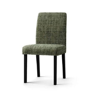 Vittoria - Housse de chaise Verte en Microfibre imprimé Vert sur fond gris