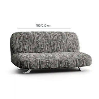 Universo - Housse de clic-clac en Microfibre design Gris clair Clic-Clac - 150-210 cm sur fond gris