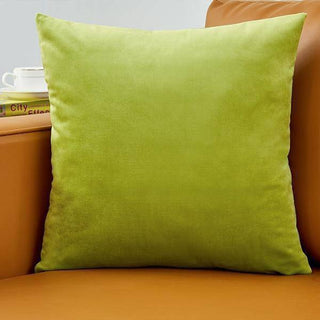 Triumph - Housse de coussin en Velours Vert clair sur fond gris