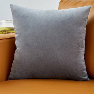 Housse de coussin en Velours - Valeska Gris clair sur fond gris