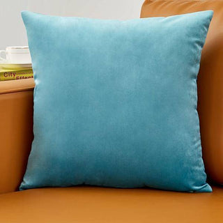 Housse de coussin en Velours - Valeska Bleu ciel sur fond gris