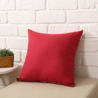 Housse de coussin lisse - Triumph Vin rouge sur fond gris