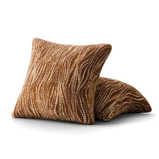 Universo - Housse de coussin Marron en Microfibre design Marron sur fond gris