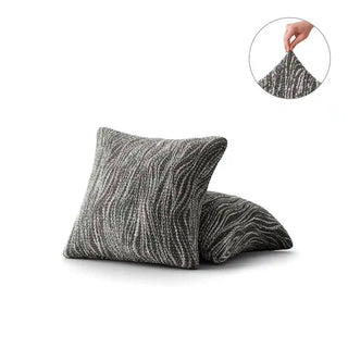 Universo - Housse de coussin en Microfibre design Gris clair sur fond gris