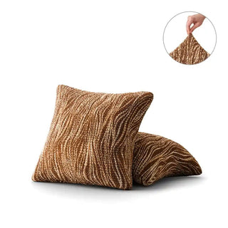 Universo - Housse de coussin en Microfibre design Marron sur fond gris