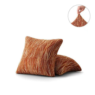 Universo - Housse de coussin en Microfibre design Terracotta sur fond gris