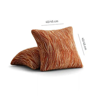 Universo - Housse de coussin en Microfibre design Terracotta sur fond gris