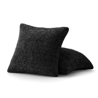 Mediterraneo - Housse de coussin Noir en Microfibre Noir sur fond gris