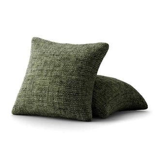 Vittoria - Housse de coussin Vert en Microfibre imprimé Vert sur fond gris