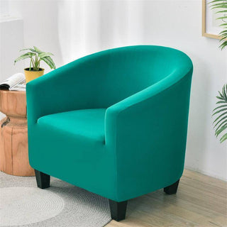 Housse de Fauteuil Crapaud lisse - Prestige Vert sur fond gris