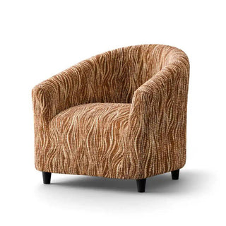 Universo - Housse de fauteuil Cabriolet Marron en Microfibre design Marron Fauteuil Cabriolet - 50-75 cm sur fond gris