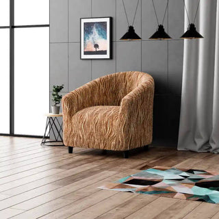 Universo - Housse de fauteuil Cabriolet Marron en Microfibre design Marron Fauteuil Cabriolet - 50-75 cm sur fond gris