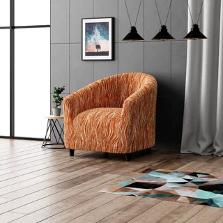 Universo - Housse de fauteuil Cabriolet en Microfibre design Terracotta Fauteuil Cabriolet - 50-70 cm sur fond gris