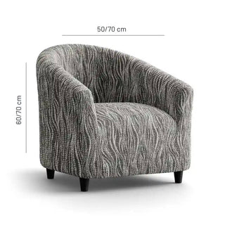 Universo - Housse de fauteuil Cabriolet en Microfibre design Gris clair Fauteuil Cabriolet - 50-70 cm sur fond gris