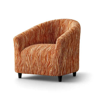 Universo - Housse de fauteuil Cabriolet en Microfibre design Terracotta Fauteuil Cabriolet - 50-70 cm sur fond gris