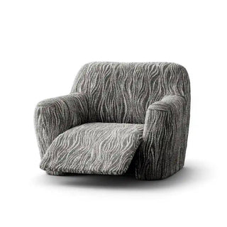 Universo - Housse de fauteuil inclinable Gris clair en Microfibre design Gris clair Fauteuil inclinable - 60-110 cm sur fond gris