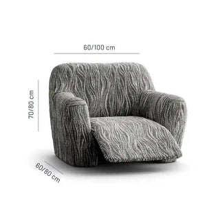 Universo - Housse de fauteuil inclinable en Microfibre design sur fond gris