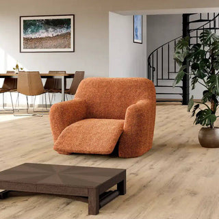 Mediterraneo - Housse de fauteuil inclinable Orange en Microfibre Orange Fauteuil inclinable - 60-110 cm sur fond gris